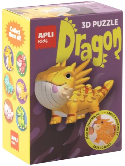 3D puzzle Apli Kids - Dragon, dragon portocaliu