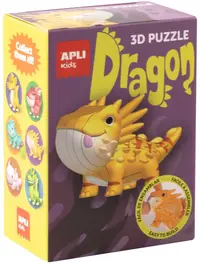 3D puzzle Apli Kids - Dragon, dragon portocaliu