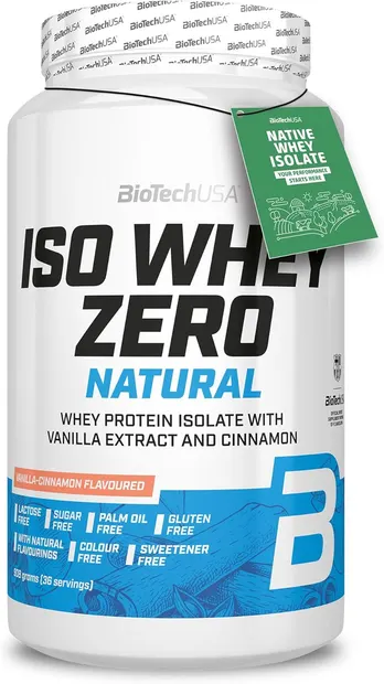 Iso Whey Zero, vanilie și scorțișoară, 908 g, BioTech USA
