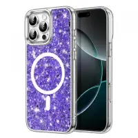 Husa MagSafe pentru Apple iPhone 16 Pro, Techsuit, Sparkly Glitter, Mov