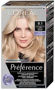 L'Oréal Préférence Vopsea de păr , 8.1 Light Ash Blonde