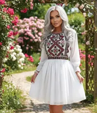 Rochie stilizata cu motive traditionale Magduta 2