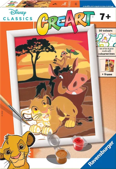 Set pictură după numere Ravensburger CreArt - Regele Leu