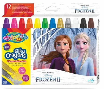 Pasteluri colorate Colorino Disney - Frozen II Silky, 12 culori