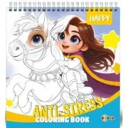 Anti-stress. Coloring book. Happy