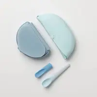 Set diversificare hrana bebelusi Miniware Sili Mini GO 3 piese Blue Banana
