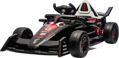 Mașină cu acumulator Chipolino - Formula E, Porsche, negru-roșu