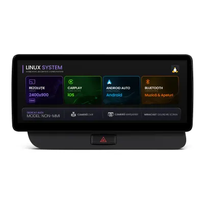 Navigatie Audi Q5 (2009-2017), Linux OS OEM, Concert Symphony, CarPlay Android Auto Wireless, MirrorLink, Camera AHD, 12.3 Inch