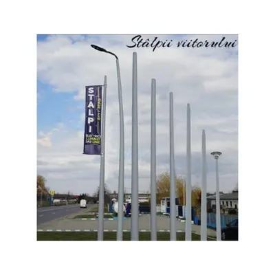 Stalp din fibra de sticla inaltime 9.2 metri, montaj ingropat