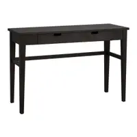 Masă consolă în culoare naturală închisă cu blat cu aspect de lemn de stejar 40x110 cm Garrison – Rowico