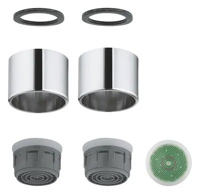 Aerator Grohe, M22, 2 bucati, 5.7 l/min, crom, 40528000