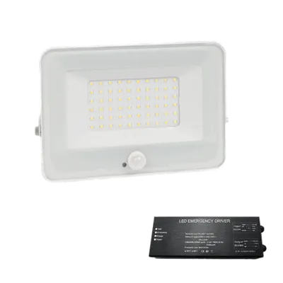 Vega Slim Smd Proiector Led 30w cu Senzor Alb+ Kit Emergenta