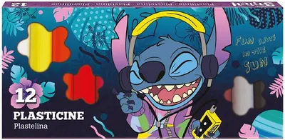 Plasticine Colorino - Stitch, 12 culori