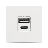 Moda Voice, priza USB A+C 5V 2,4A 2M, alb mat, Elbi