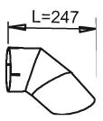 Racord evacuare (lungime:290mm) EURO 3 potrivit MERCEDES CITARO (O 530) OM457.934-OM909.921 01.98