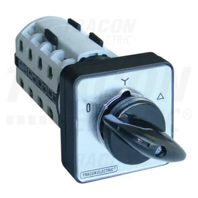 Comutator stea-triunghi pentru motor, cu contact auxiliarn400V, 50Hz, 63A, 18,5kW, 64×64mm
