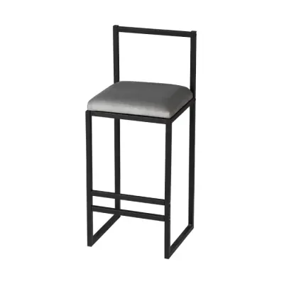Scaun de bar NORDIC, gri, 35x35x84 cm