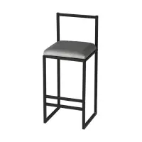 Scaun de bar NORDIC, gri, 35x35x84 cm