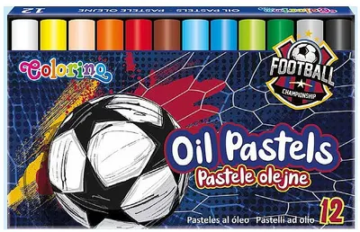 Pasteluri uleioase Colorino Football - 12 culori