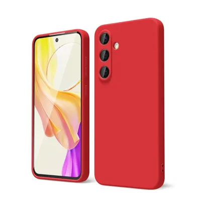 Husă silicon, Samsung Galaxy A57, Protecție completă, textură mată anti-amprentă, Rosu Engros