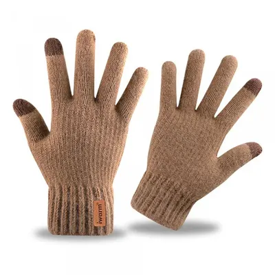 Manusi De Iarna Tactile Iwarm ST0016, Marime 22cm, Maro
