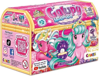 Cutie cu figurină surpriză Craze Galupy - Mermaid, sortiment