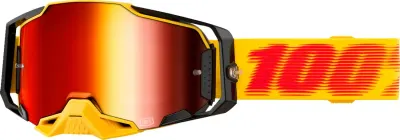 Ochelari cross atv 100% Armega Tetsu, lentila oglinda rosie, culoare rama multicolor grafic