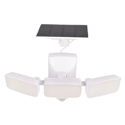 Proiector LED solar triplu 15W IP54 cu senzor de miscare