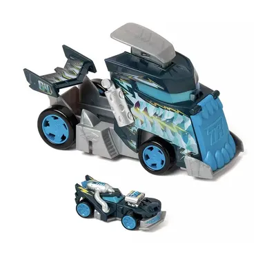 Camion cu lansator si masinuta T-Racers Mix N Race Ice