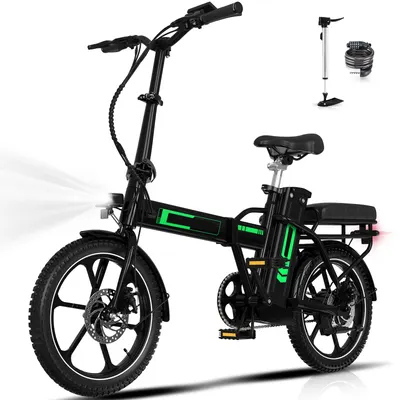 Bicicletă electrică pliabilă 16" 250W, baterie detașabilă 36V 12Ah