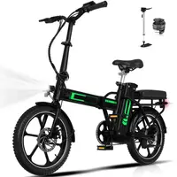 Bicicletă electrică pliabilă 16" 250W, baterie detașabilă 36V 12Ah