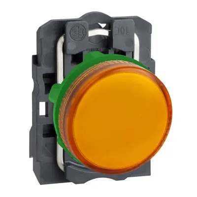Lampa Pilot Rotunda Ø 22 - Ip65 - Galbena - Baza Ba 9S - 250 V - Papuci