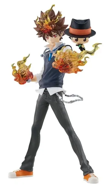 Statuetă Orange Rogue Animation: Katekyo Hitman Reborn - Tsunayoshi Sawada & Reborn, 24 cm