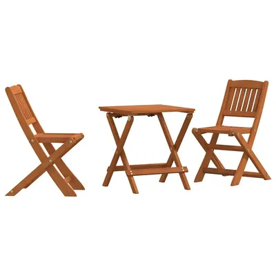 vidaXL Set bistro pentru copii, 3 piese, lemn masiv de eucalipt