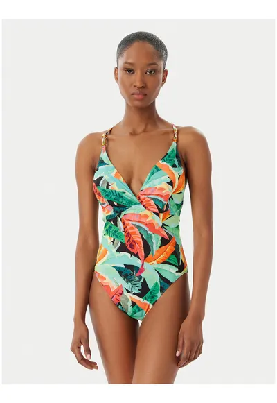Costum de baie dama - multicolor - material elastic - bretele reglabile