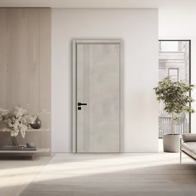 Usa interior din MDF KM 507 reversibila toc inclus cement grey 80 x 200 cm