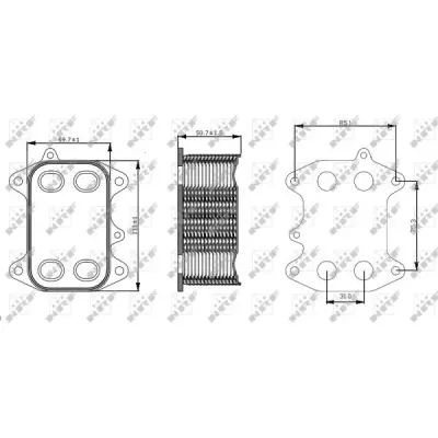 Radiator ulei, ulei motor NRF 31263