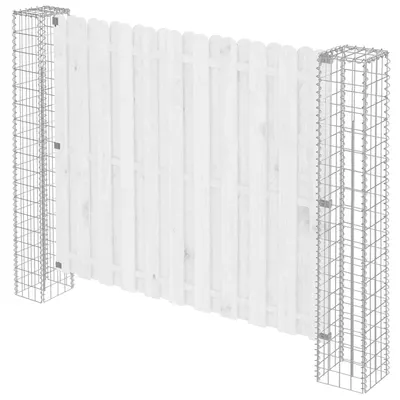 vidaXL Stâlp de gard. 2 buc. 20 x 20 x 190 cm Metal Argintiu