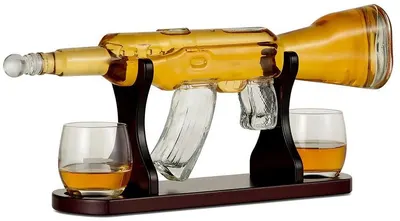 Set de whisky Oak & Steel - Kalașnikov, carafă cu 2 pahare