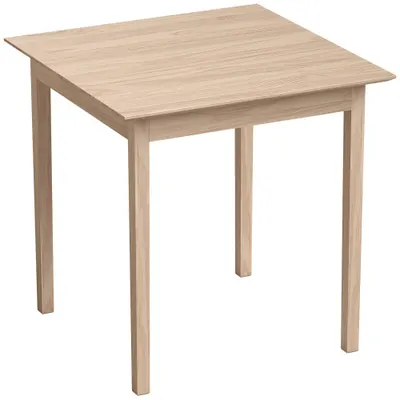 HOMCOM Masă bucătărie/sufragerie pătrată, design modern, 75 cm x 75 cm x 76 cm, lemn natural | Aosom Romania