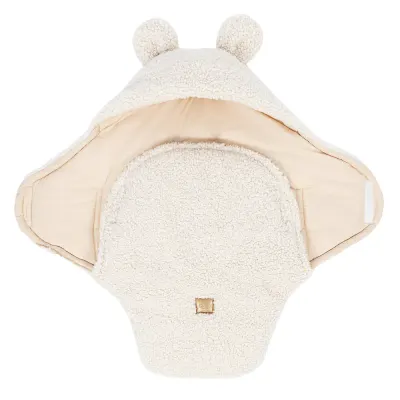 Paturica pentru bebelusi bear ears alb