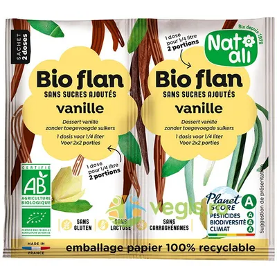 Budinca de Vanilie Ecologica/Bio 2x4.5g