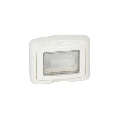 Rama suport Plexo 55 - pentru Mosaic/Vela 3 module - IP55 - cu membrane - alb