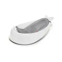 Cadita inteligenta, Skip Hop, Multifunctionala, Cu suport detasabil, Pentru 3 etape de crestere, 2 doua pozitii ergonomice, Antiderapanta, Fara PVC si ftalati, 0 luni+, 70 x 48 x 29 cm, Alb/Gri