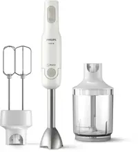 Blender de mână Philips - HR2546/00, 700W, 2 viteze, 2 vârfuri, alb