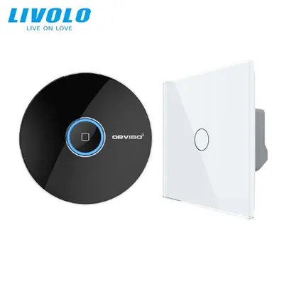 Intrerupator simplu wireless RF + hub RF/IR, generatia noua, control de pe smartphone Alb