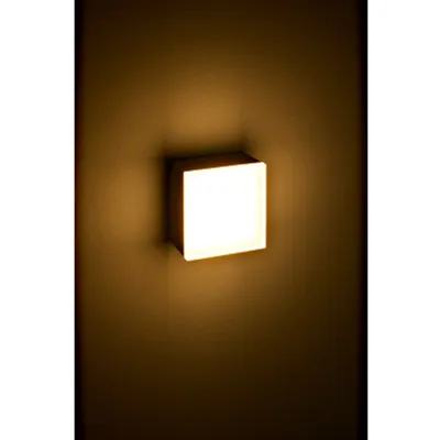 Zelda LED Square Medium 10W 650lm 3000K ECG IP54 antracit