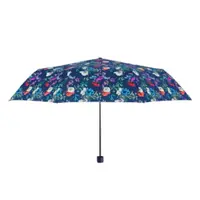 Mini umbrelă manuală, Perletti, model floricele, culoarea albastru