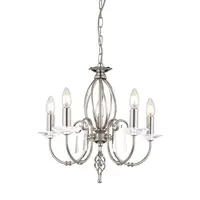 Corp de iluminat suspendat, lustra Aegean 5 Light Chandelier – Polished Nickel