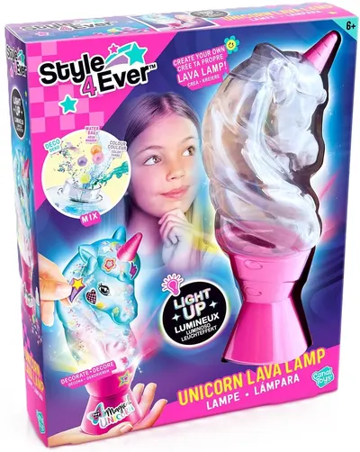 Mini lampă cu lavă Canal Toys Rainbow - Unicorn, cu decorațiuni